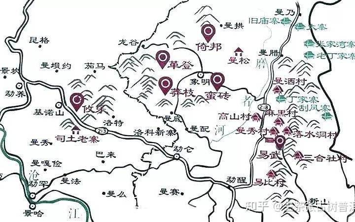 云南茶山详细分布图 云南茶山详细分布图