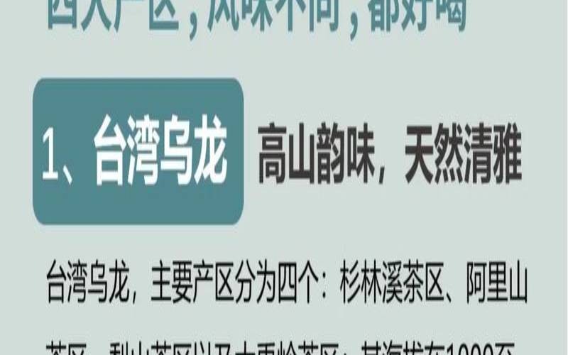 湖北茶叶主产区,乌龙茶四大产区