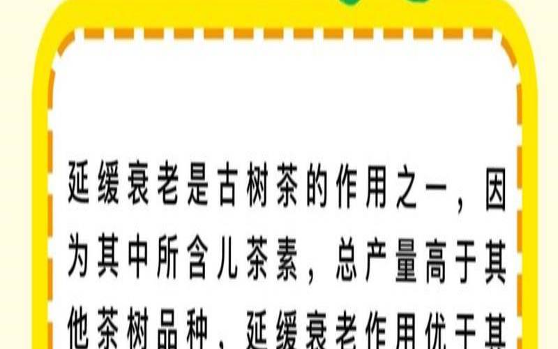古树茶的作用和功效,古树生茶的功效与作用