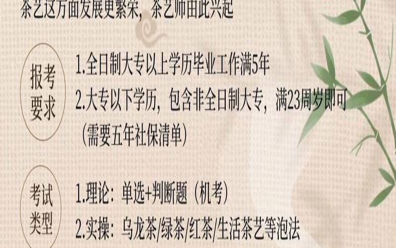 中级茶艺师普洱茶解说词,高级茶艺师考试内容