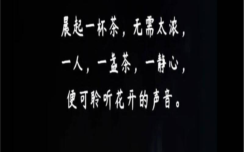喝一杯茶的心情句子,一杯茶开启美好的一天