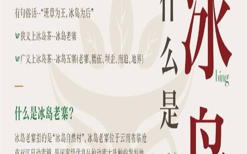 冰岛普洱茶的功效和特点,冰岛古树茶口感的三大特点